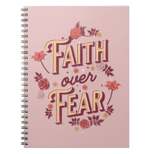 Cuaderno Diseño de texto de fe sobre miedo