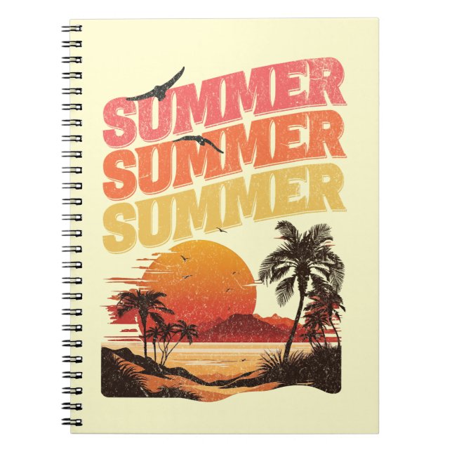 Cuaderno Diseño de texto de verano (Frente)