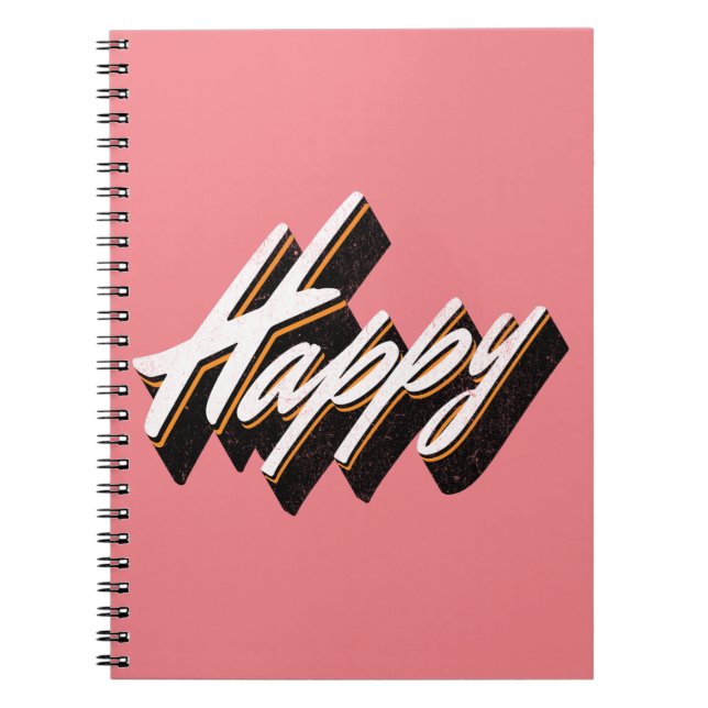 Cuaderno Diseño de texto feliz (Frente)