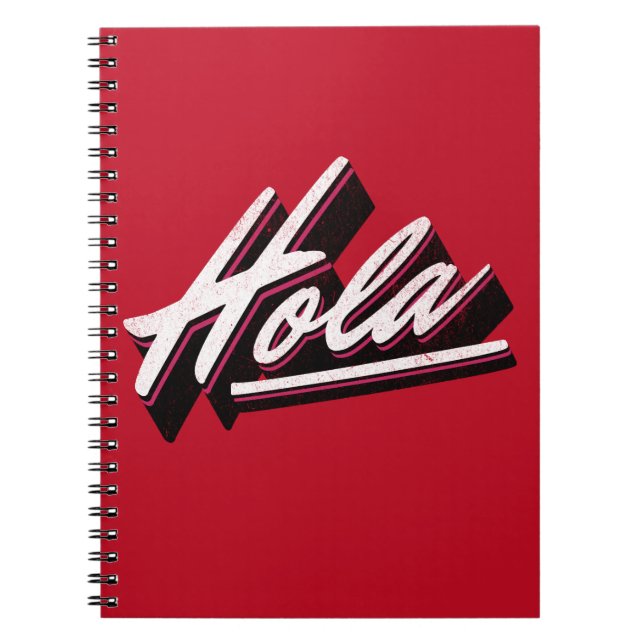 Cuaderno Diseño de texto Hola (Frente)
