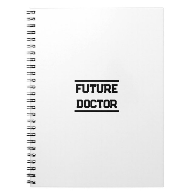 Cuaderno Diseño de texto mínimo para título médico futuro (Frente)