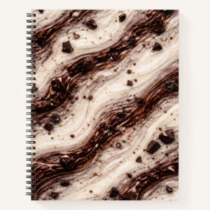 Cuaderno Diseño de textura de mármol de batido de cookies y