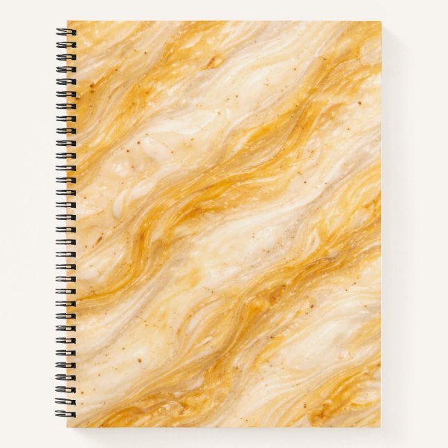 Cuaderno Diseño de textura de mármol de batido de plátano (Anverso)