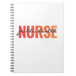 Cuaderno Diseño de tipografía de enfermera de salud pública