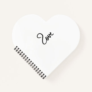 Cuaderno Diseño de tipografía de la palabra "amor" minimali
