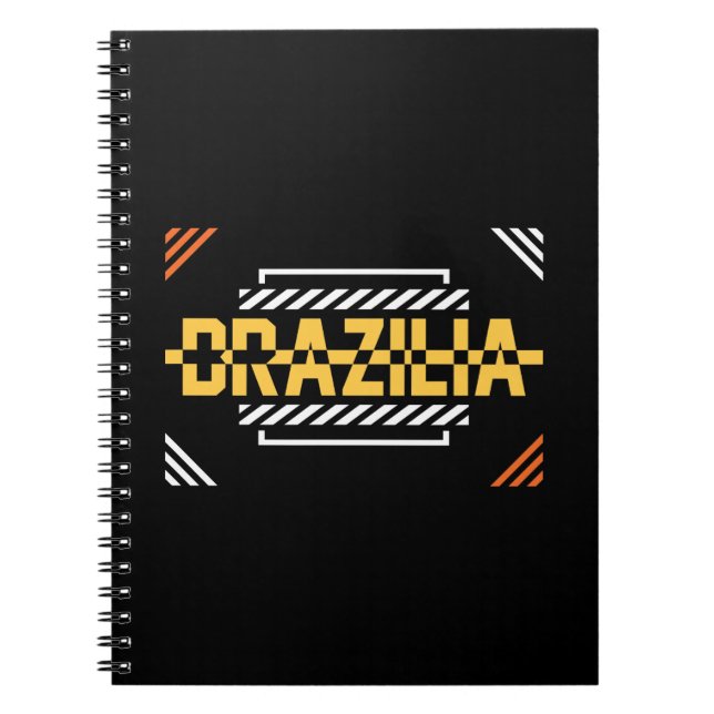 Cuaderno Diseño de tipografía moderna de Brasilia  (Frente)
