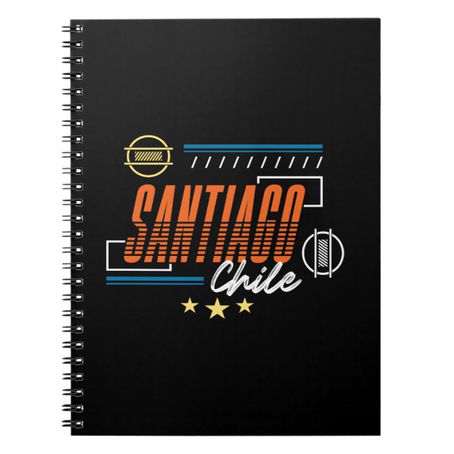 Cuaderno Diseño de tipografía moderna retro Santiago Chile (Frente)