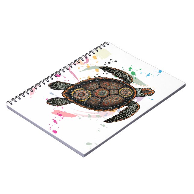 Cuaderno Diseño de tortugas marinas de Mandala (Lado Izquierdo)