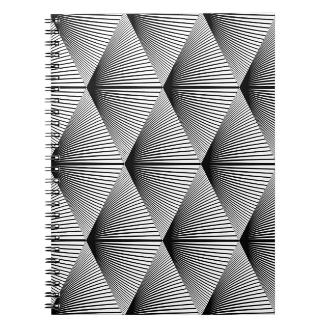 Cuaderno Diseño de un patrón geométrico de diamante impecab (Frente)