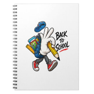 Cuaderno Diseño de útiles escolares de personajes de vuelta
