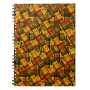 Cuaderno Diseño de vaca de las Highlands de tartán,
