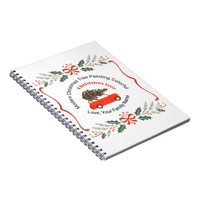 Cuaderno Diseño de vacaciones personalizado con texto de Na (Lado Derecho)