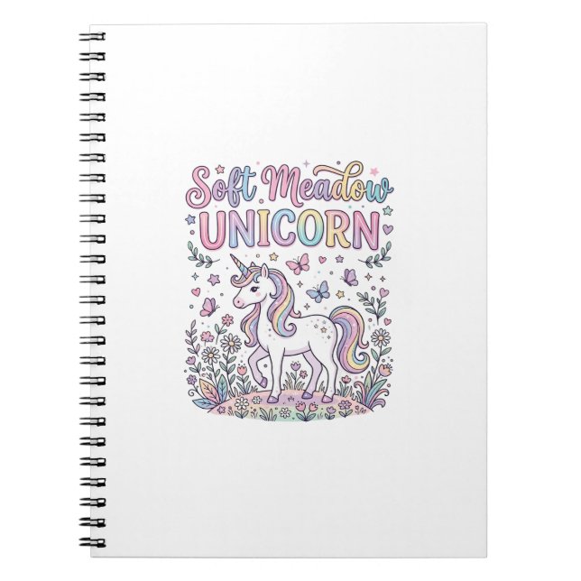 Cuaderno Diseño de vector adorable unicornio suavecito de p (Frente)