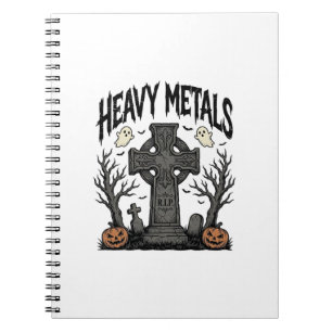 Cuaderno Diseño de vector cementerio de Halloween de metale
