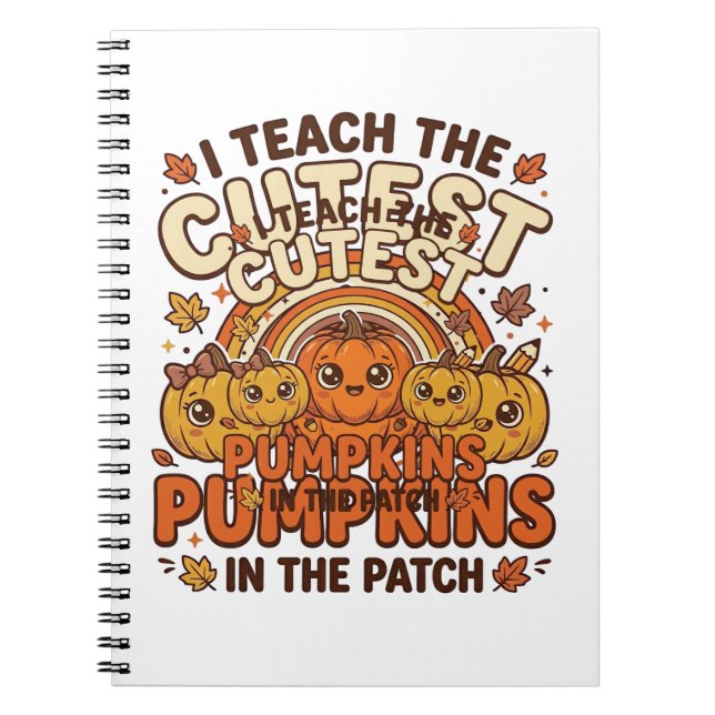 Cuaderno Diseño de vector de aula de otoño de calabaza de p (Frente)