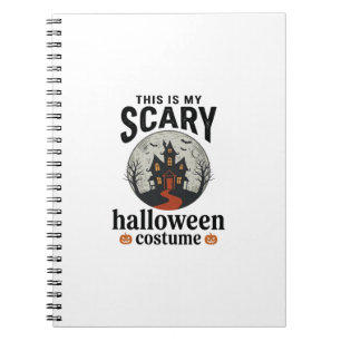 Cuaderno Diseño de vector de casa embrujada de disfraz de H