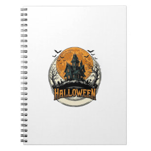 Cuaderno Diseño de vector de casa embrujada de Halloween vi