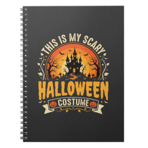 Cuaderno Diseño de vector de disfraz de Halloween aterrador