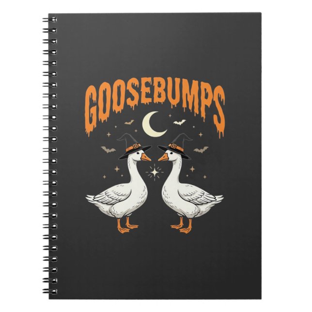 Cuaderno Diseño de vector de gansos de bruja de Halloween d (Frente)