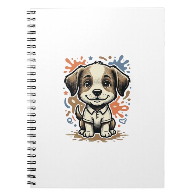 Cuaderno Diseño de vector de grabado de salpicaduras de cac (Frente)
