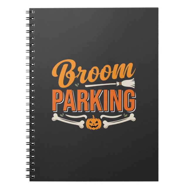 Cuaderno Diseño de vector de Halloween de aparcamiento de e (Frente)