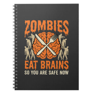Cuaderno Diseño de vector de Halloween de zombie divertido
