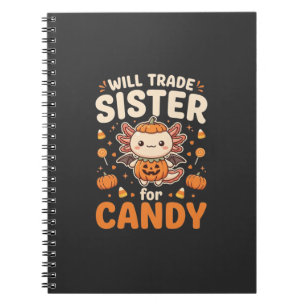 Cuaderno Diseño de vector de intercambio de dulces de Axolo