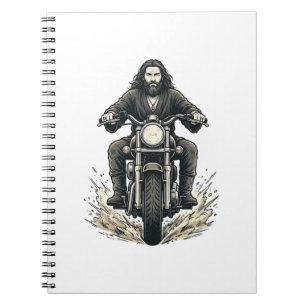 Cuaderno Diseño de vector de motorista de motocicleta de gr