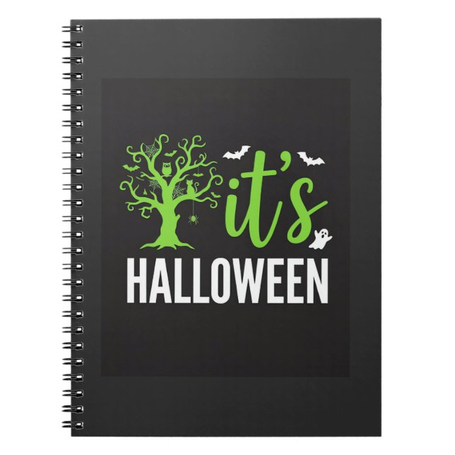 Cuaderno Diseño de vector de murciélagos de árbol espeluzna (Frente)
