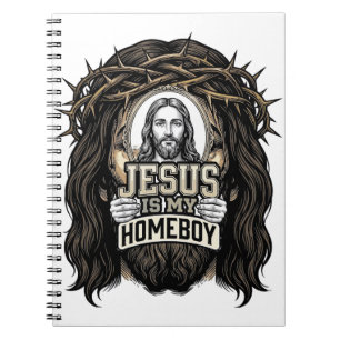 Cuaderno Diseño de vector de santa faz coronada grabada vin