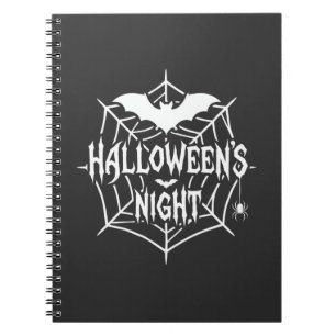 Cuaderno Diseño de vector de telaraña de murciélago de noch