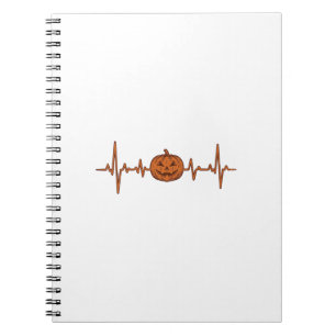 Cuaderno Diseño de vector vintage de calabaza latido de Hal