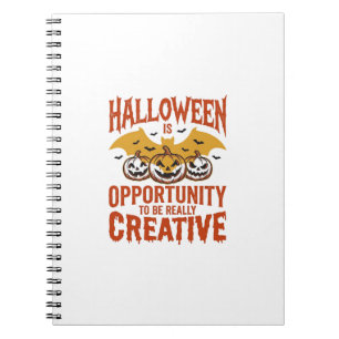 Cuaderno Diseño de vector vintage de murciélago de calabaza