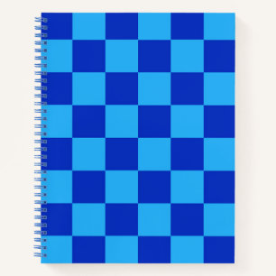 Cuaderno Diseño de verificador azul claro y oscuro