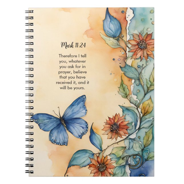 Cuaderno Diseño de versículo bíblico cristiano, Marcos 11:2 (Frente)