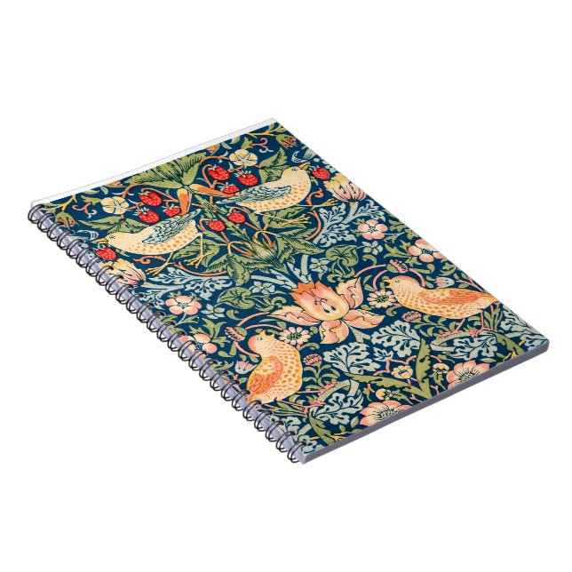 Cuaderno Diseño de William Morris "Strawberry Thief" (Lado Derecho)