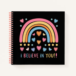 Cuaderno Diseño del arcoiris y el corazón - Motivacional