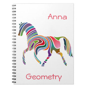Cuaderno Diseño del caballo arco iris