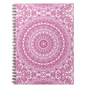 Cuaderno Diseño del caleidoscopio del rosa de la mandala de