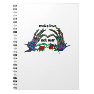 Cuaderno Diseño del corazón de mano de esqueleto