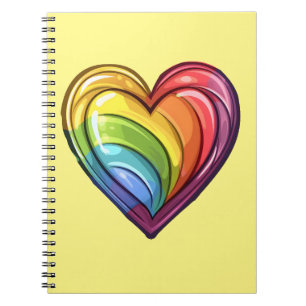 Cuaderno Diseño del corazón del orgullo gay