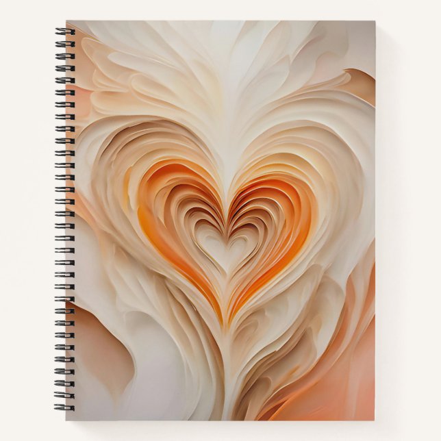 Cuaderno Diseño del corazón inspirador en acuarela suave (Anverso)