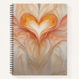 Cuaderno Diseño del corazón inspirador en acuarela suave