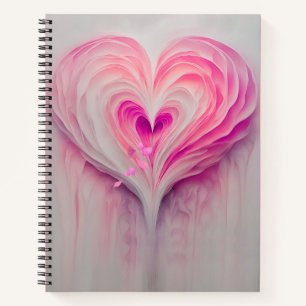 Cuaderno Diseño del corazón inspirador en acuarela suave