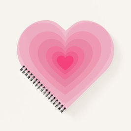 Cuaderno Diseño del corazón rosado Pastel - Símbolo de amor