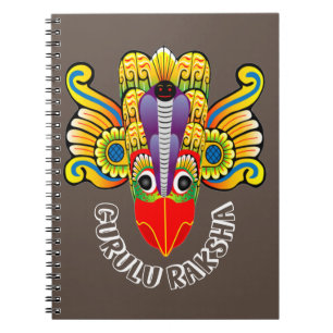 Cuaderno Diseño del demonio Gurulu Raksha Sri Lanka  