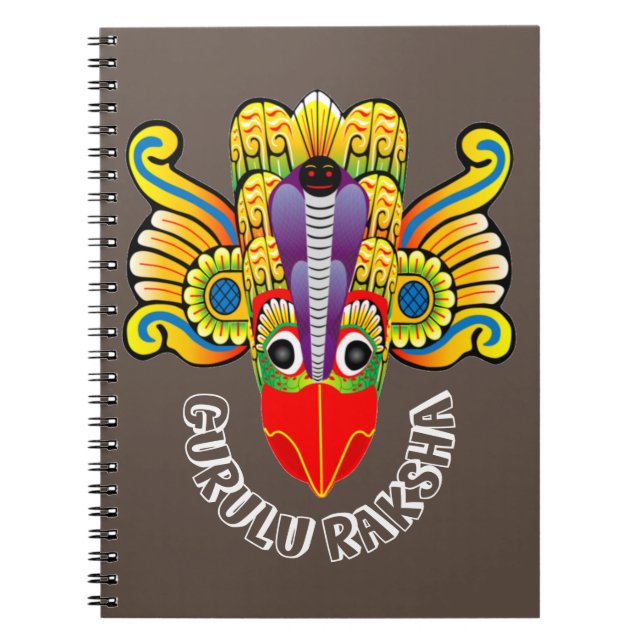 Cuaderno Diseño del demonio Gurulu Raksha Sri Lanka (Frente)