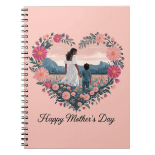 Cuaderno Diseño del día de la madre: mamá y su hijo