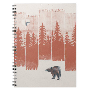 Cuaderno Diseño Del Oso En La Vida Silvestre   Regalo de an
