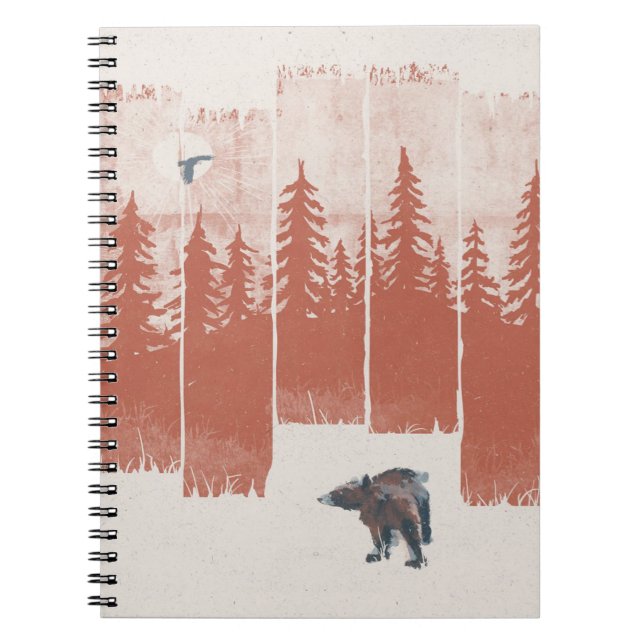 Cuaderno Diseño Del Oso En La Vida Silvestre | Regalo de an (Frente)
